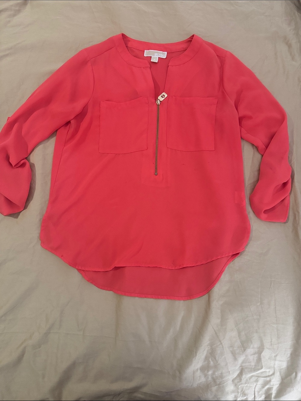Michael Kors Women's Coral-Pink Blouse